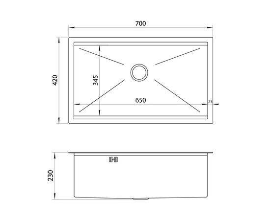 Мойка кухонная Nett NB-7042 (131720), изображение 6 Мойка кухонная Nett NB-7042 (131720), изображение 6
