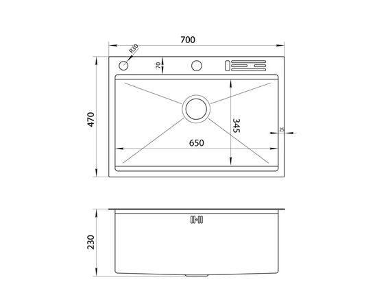 Мойка кухонная Nett NB-7048 (130720), изображение 7 Мойка кухонная Nett NB-7048 (130720), изображение 7