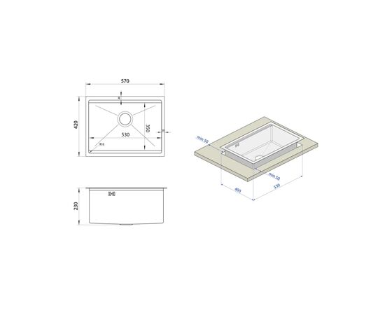 Мойка кухонная Nett NS-5742 (042725), изображение 5 Мойка кухонная Nett NS-5742 (042725), изображение 5