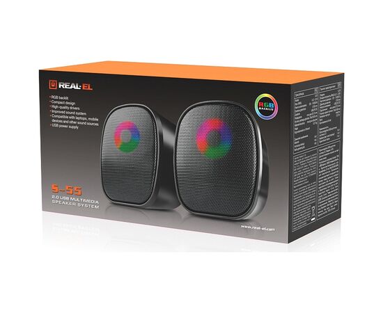 Акустическая система REAL-EL S-55 Black (EL121100014), изображение 7