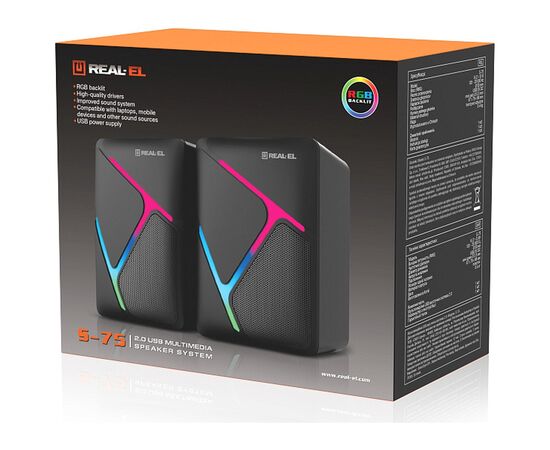 Акустическая система REAL-EL S-75 Black (EL121100015), изображение 7