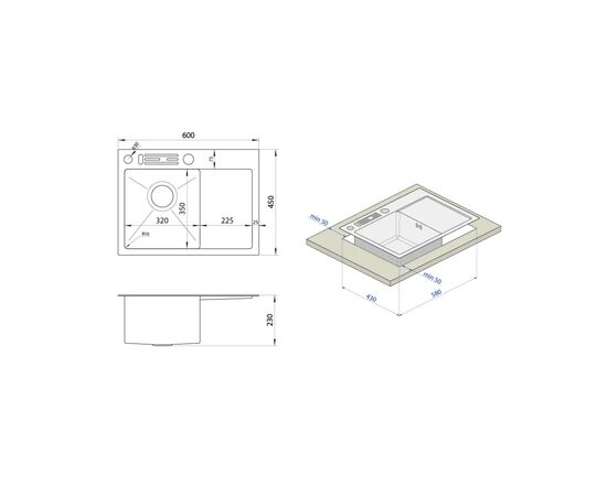 Мийка кухонна Nett NB-6045(R) (0431251), зображення 4 Мийка кухонна Nett NB-6045(R) (0431251), зображення 4