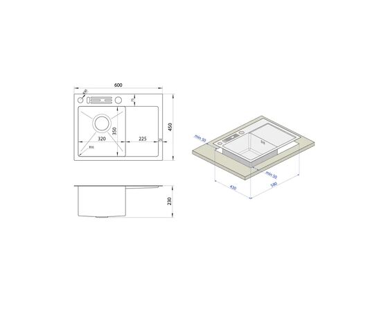 Мийка кухонна Nett NB-6045(R) (0431201), зображення 4 Мийка кухонна Nett NB-6045(R) (0431201), зображення 4