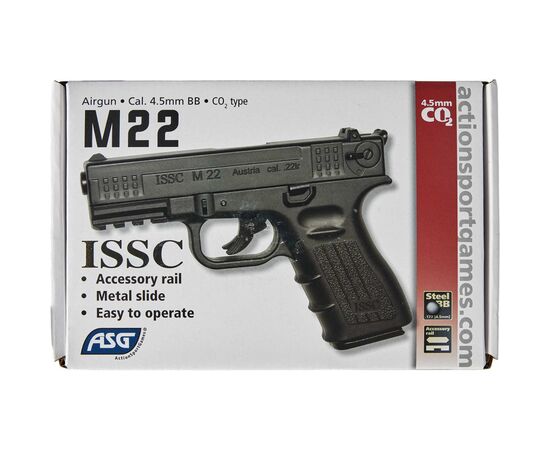 Пневматический пистолет ASG ISSC M22 Black (19802), изображение 7 Пневматический пистолет ASG ISSC M22 Black (19802), изображение 7