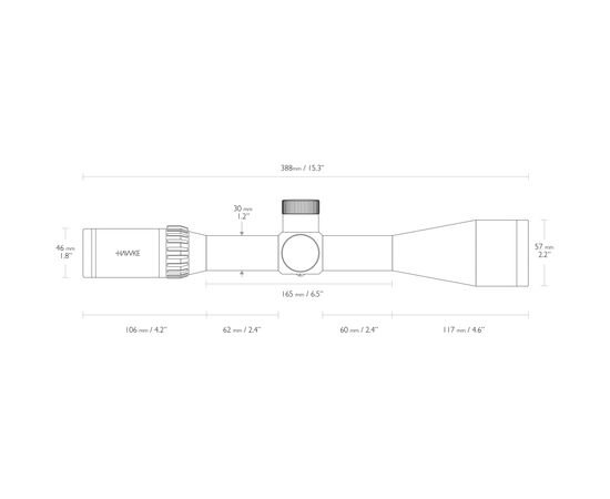 Оптический прицел Hawke Airmax 30 WA SF 8-32х50 сітка AMX IR з підсвічуванням (13341), изображение 6 Оптический прицел Hawke Airmax 30 WA SF 8-32х50 сітка AMX IR з підсвічуванням (13341), изображение 6