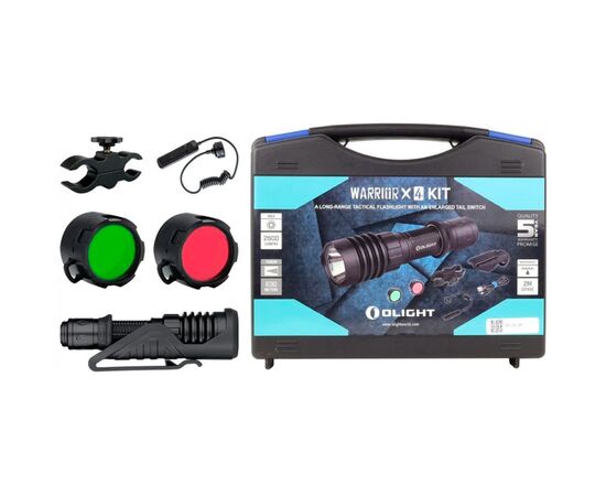 Фонарь Olight Warrior X 4 KIT Matte Black (Warrior X 4 KIT), изображение 7 Фонарь Olight Warrior X 4 KIT Matte Black (Warrior X 4 KIT), изображение 7