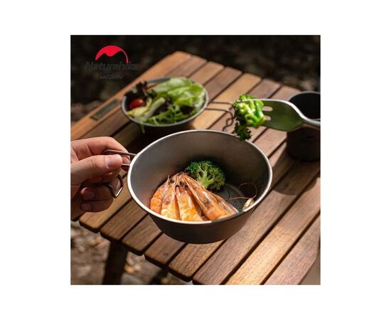 Миска туристическая Naturehike титанова NH21CJ010 300 мл (6927595788141), изображение 3 Миска туристическая Naturehike титанова NH21CJ010 300 мл (6927595788141), изображение 3