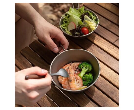 Миска туристическая Naturehike титанова NH21CJ010 450 мл (6927595788158), изображение 2 Миска туристическая Naturehike титанова NH21CJ010 450 мл (6927595788158), изображение 2