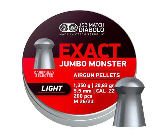 Пульки JSB Jumbo Monster Light 5,52 мм 1.35 г (200 шт/уп) (546088-200)