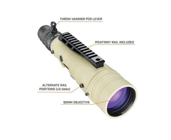 Подзорная труба Bushnell Elite Tactical 8-40х60 FDE. Сітка Tremor4. Picatinny (ET884060T), изображение 6 Подзорная труба Bushnell Elite Tactical 8-40х60 FDE. Сітка Tremor4. Picatinny (ET884060T), изображение 6