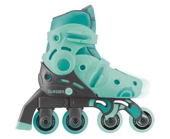 Роликовые коньки Globber 2в1 м'ятно-зелені р.30-33, до 60кг, 5+ (783-206), изображение 5 Роликовые коньки Globber 2в1 м'ятно-зелені р.30-33, до 60кг, 5+ (783-206), изображение 5