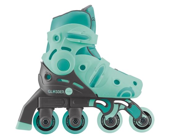 Роликовые коньки Globber 2в1 м'ятно-зелені р.30-33, до 60кг, 5+ (783-206), изображение 9 Роликовые коньки Globber 2в1 м'ятно-зелені р.30-33, до 60кг, 5+ (783-206), изображение 9