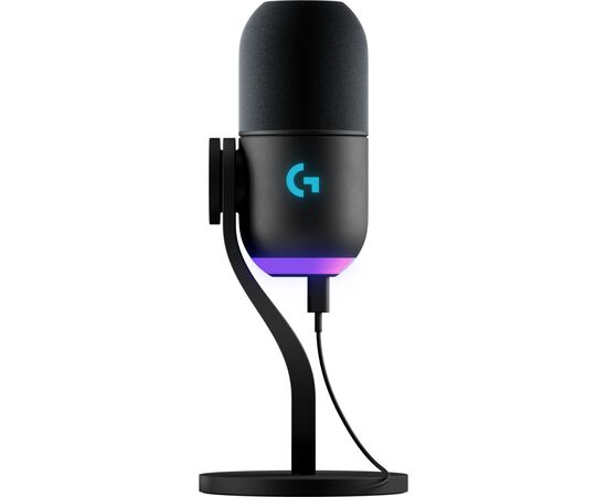 Микрофон Logitech Yeti GX Dynamic RGB Gaming Mic with Lightsync Black (988-000569), изображение 2 Микрофон Logitech Yeti GX Dynamic RGB Gaming Mic with Lightsync Black (988-000569), изображение 2