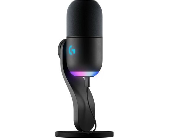 Микрофон Logitech Yeti GX Dynamic RGB Gaming Mic with Lightsync Black (988-000569), изображение 3 Микрофон Logitech Yeti GX Dynamic RGB Gaming Mic with Lightsync Black (988-000569), изображение 3