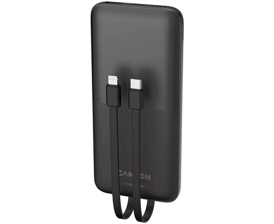 Батарея универсальная Canyon PB-1010 10000 mAh PD/22.5W QC/3.0 Black (CNE-CPB1010B), изображение 4 Батарея универсальная Canyon PB-1010 10000 mAh PD/22.5W QC/3.0 Black (CNE-CPB1010B), изображение 4