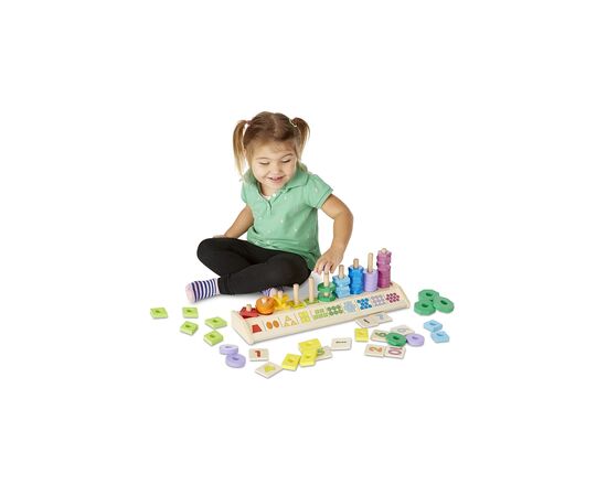 Развивающая игрушка Melissa&Doug Деревянный сортировщик Цвет, форма, счет (MD19275), изображение 3 Развивающая игрушка Melissa&Doug Деревянный сортировщик Цвет, форма, счет (MD19275), изображение 3