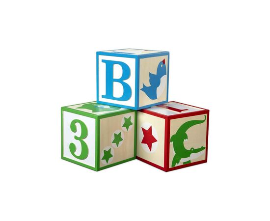 Кубики Melissa&Doug Набор из 3-х больших деревянных кубиков (MD30543), изображение 3 Кубики Melissa&Doug Набор из 3-х больших деревянных кубиков (MD30543), изображение 3