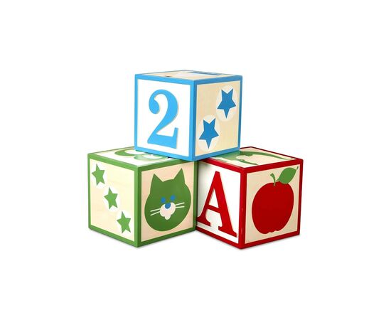 Кубики Melissa&Doug Набор из 3-х больших деревянных кубиков (MD30543)