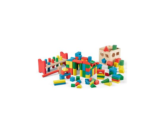 Развивающая игрушка Melissa&Doug МЕГА-набор Кубики/Сортер/Стучалка (MD93685), изображение 2 Развивающая игрушка Melissa&Doug МЕГА-набор Кубики/Сортер/Стучалка (MD93685), изображение 2