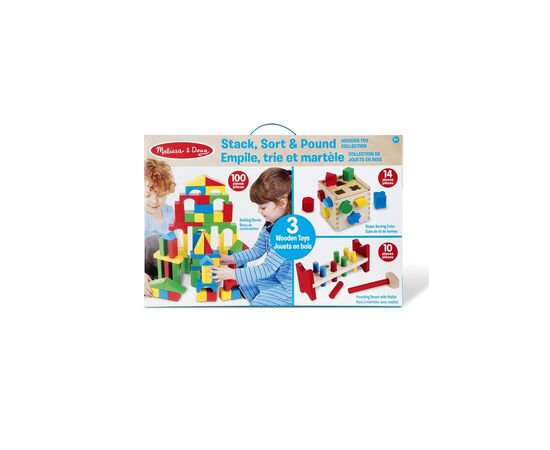 Развивающая игрушка Melissa&Doug МЕГА-набор Кубики/Сортер/Стучалка (MD93685), изображение 6 Развивающая игрушка Melissa&Doug МЕГА-набор Кубики/Сортер/Стучалка (MD93685), изображение 6