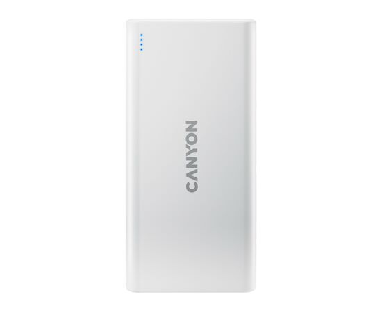 Батарея универсальная Canyon PB-106 10000mAh Input 5V/2A, Output 5V/2.1A(Max) (CNE-CPB1006W), изображение 2 Батарея универсальная Canyon PB-106 10000mAh Input 5V/2A, Output 5V/2.1A(Max) (CNE-CPB1006W), изображение 2