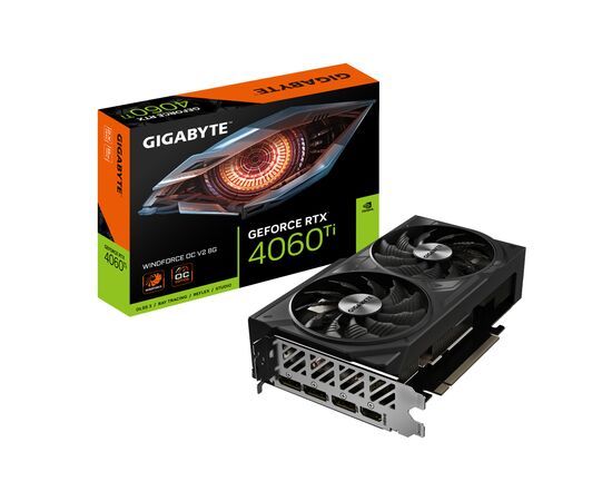 Видеокарта GIGABYTE GeForce RTX4060Ti 8Gb WINDFORCE OC (GV-N406TWF2OCV2-8GD), изображение 8 Видеокарта GIGABYTE GeForce RTX4060Ti 8Gb WINDFORCE OC (GV-N406TWF2OCV2-8GD), изображение 8