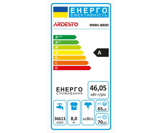 Стиральная машина Ardesto WMH-B80D, изображение 10