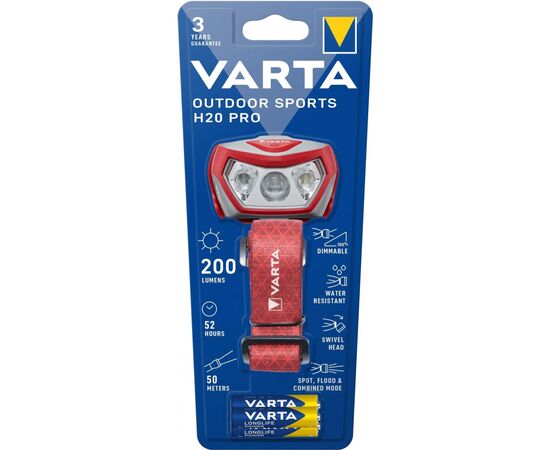 Фонарь Varta Outdoor Sports H20 Pro 3хААА (17650101421), изображение 5 Фонарь Varta Outdoor Sports H20 Pro 3хААА (17650101421), изображение 5