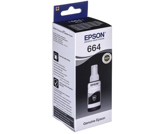 Контейнер з чорнилом Epson 664 black (70мл) L100/L200 (C13T66414A)
