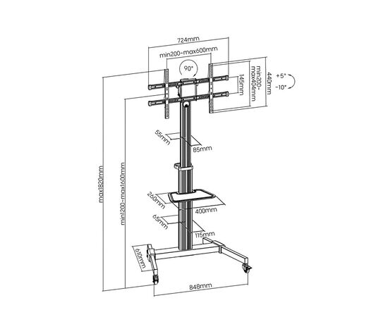 Стійка презентаційна OfficePro TVS455, зображення 10 Стійка презентаційна OfficePro TVS455, зображення 10