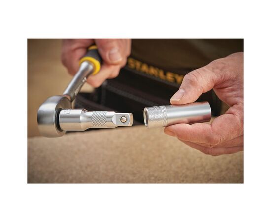 Головка торцевая Stanley 1/4", 21 мм, шестигранная, удлиненная (FMMT17968-0), изображение 5 Головка торцевая Stanley 1/4", 21 мм, шестигранная, удлиненная (FMMT17968-0), изображение 5