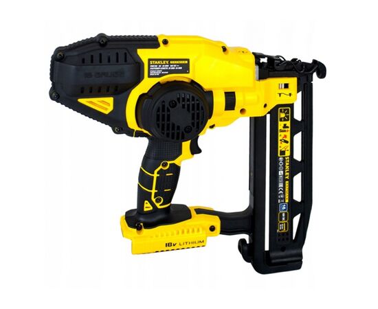 Гвоздезабиватель Stanley .FatMax, 18V, гвозди 1.6/64 мм, 2.6 кг, 2x2Ah, ЗУ, кейс (FMC792D2), изображение 7 Гвоздезабиватель Stanley .FatMax, 18V, гвозди 1.6/64 мм, 2.6 кг, 2x2Ah, ЗУ, кейс (FMC792D2), изображение 7