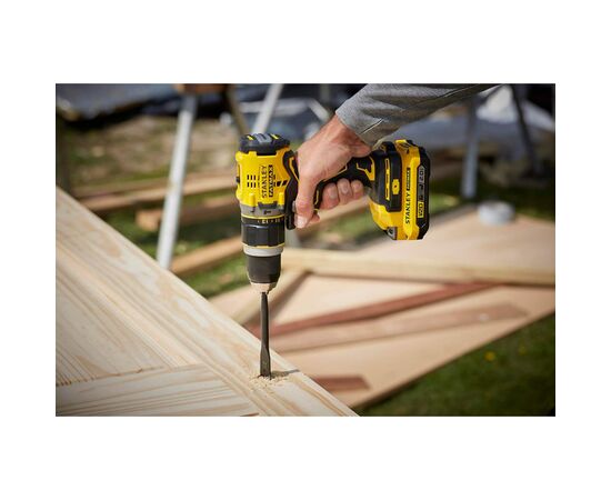 Шуруповерт Stanley эFatMax ударный, Li-lon 18В, 2.0 Ач, 80 Нм, 0-600 / 2100 об/мин, (SFMCD721D2K), изображение 11 Шуруповерт Stanley эFatMax ударный, Li-lon 18В, 2.0 Ач, 80 Нм, 0-600 / 2100 об/мин, (SFMCD721D2K), изображение 11