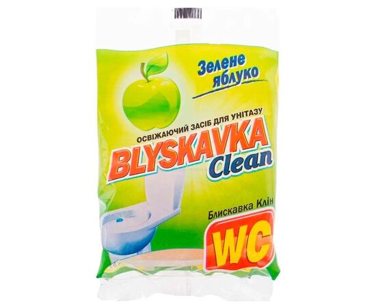 Туалетный блок Blyskavka Clean Зеленое яблоко 37 г (4820055140805)