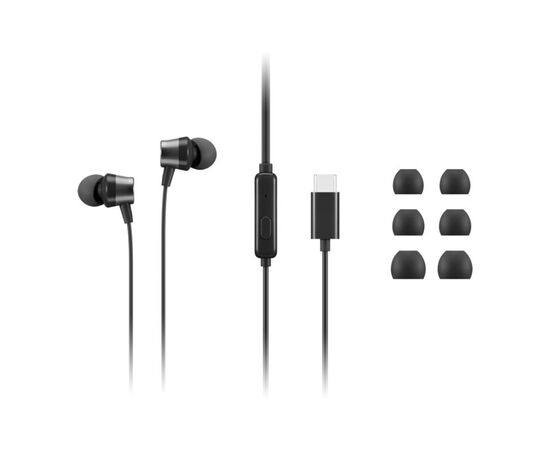 Наушники Lenovo USB-C Wired In-Ear Headphone Black (4XD1J77351), изображение 3 Наушники Lenovo USB-C Wired In-Ear Headphone Black (4XD1J77351), изображение 3