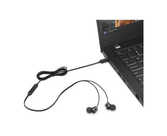 Наушники Lenovo USB-C Wired In-Ear Headphone Black (4XD1J77351), изображение 5 Наушники Lenovo USB-C Wired In-Ear Headphone Black (4XD1J77351), изображение 5