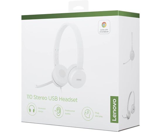 Наушники Lenovo 110 Stereo USB (GXD1E71385), изображение 4 Наушники Lenovo 110 Stereo USB (GXD1E71385), изображение 4