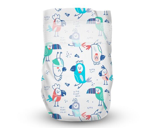 Подгузники Offspring Pat the Parrot размер NB до 4 кг 56 шт (DP-OI-FAT-NB56P-PTP), изображение 2 Подгузники Offspring Pat the Parrot размер NB до 4 кг 56 шт (DP-OI-FAT-NB56P-PTP), изображение 2