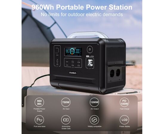 Зарядна станція Choetech BS005 1200W (BS005), зображення 4 Зарядна станція Choetech BS005 1200W (BS005), зображення 4