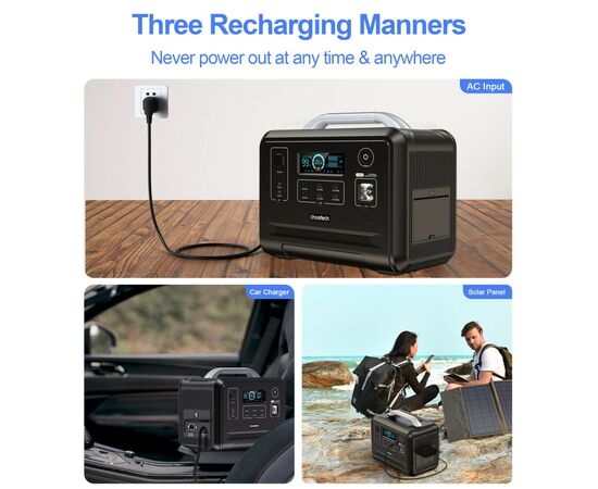 Зарядна станція Choetech BS005 1200W (BS005), зображення 6 Зарядна станція Choetech BS005 1200W (BS005), зображення 6