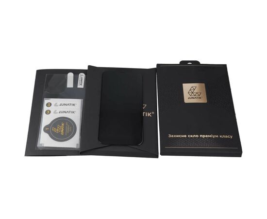 Стекло защитное Lunatik Premium Tempered Glass 2.75D Black for iPhone 12/iPhone 12 Pro (793161), изображение 8