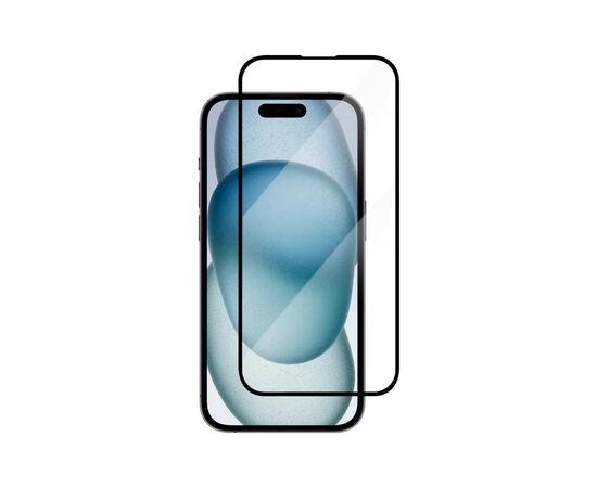 Скло захисне Lunatik Premium Tempered Glass 3D Full Cover Black for iPhone 15 Plus (1195285), зображення 2