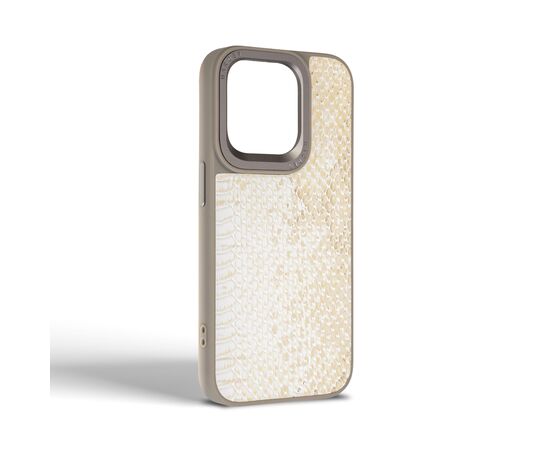 Чехол для мобильного телефона Harder Snake Pattern Apple iPhone 15 Pro White Cream (ARM76795), изображение 2 Чехол для мобильного телефона Harder Snake Pattern Apple iPhone 15 Pro White Cream (ARM76795), изображение 2