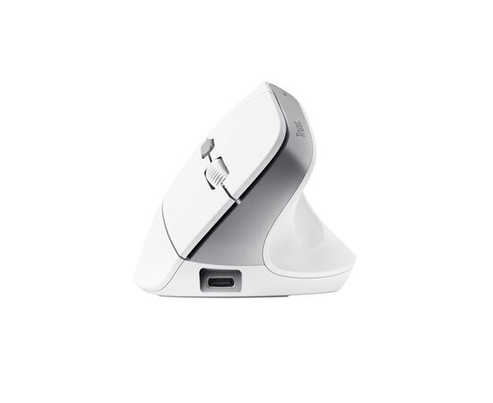 Мышка Trust Bayo II Ergonomic Wireless White (25398), изображение 3 Мышка Trust Bayo II Ergonomic Wireless White (25398), изображение 3