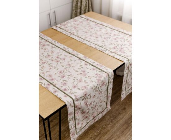 Дорожка на стол Прованс Тереза цветочки с кантом 40х140 (034454), изображение 4 Дорожка на стол Прованс Тереза цветочки с кантом 40х140 (034454), изображение 4