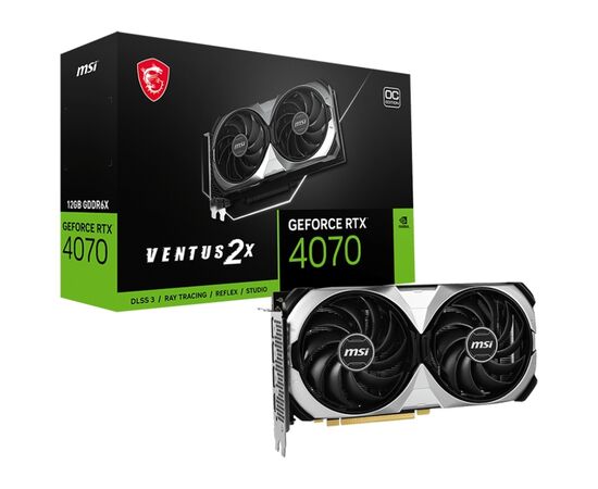 Видеокарта MSI GeForce RTX4070 12Gb VENTUS 2X E OC (RTX 4070 VENTUS 2X E1 12G OC), изображение 5 Видеокарта MSI GeForce RTX4070 12Gb VENTUS 2X E OC (RTX 4070 VENTUS 2X E1 12G OC), изображение 5