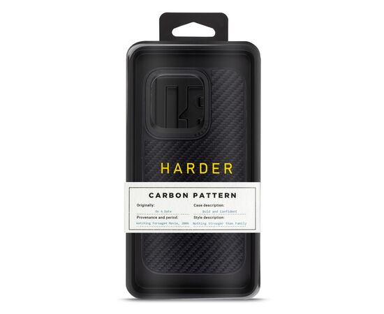 Чехол для мобильного телефона Harder Carbon Pattern Apple iPhone 14 Pro Black (ARM76779), изображение 3 Чехол для мобильного телефона Harder Carbon Pattern Apple iPhone 14 Pro Black (ARM76779), изображение 3