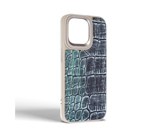 Чехол для мобильного телефона Harder Glamorous Croco Apple iPhone 15 Pro Max Grey Green (ARM76765), изображение 2 Чехол для мобильного телефона Harder Glamorous Croco Apple iPhone 15 Pro Max Grey Green (ARM76765), изображение 2
