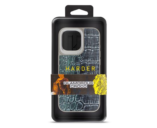 Чехол для мобильного телефона Harder Glamorous Croco Apple iPhone 15 Pro Max Grey Green (ARM76765), изображение 3 Чехол для мобильного телефона Harder Glamorous Croco Apple iPhone 15 Pro Max Grey Green (ARM76765), изображение 3