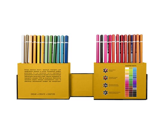 Карандаши цветные Muse Трехгранные 48 цветов (102M-48), изображение 2 Карандаши цветные Muse Трехгранные 48 цветов (102M-48), изображение 2